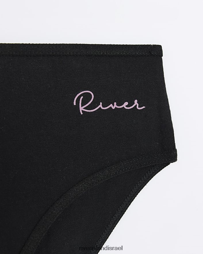 אביזרים River Island תחתונים 100% כותנה 7 חבילות שָׁחוֹר בנות BDZ4083443
