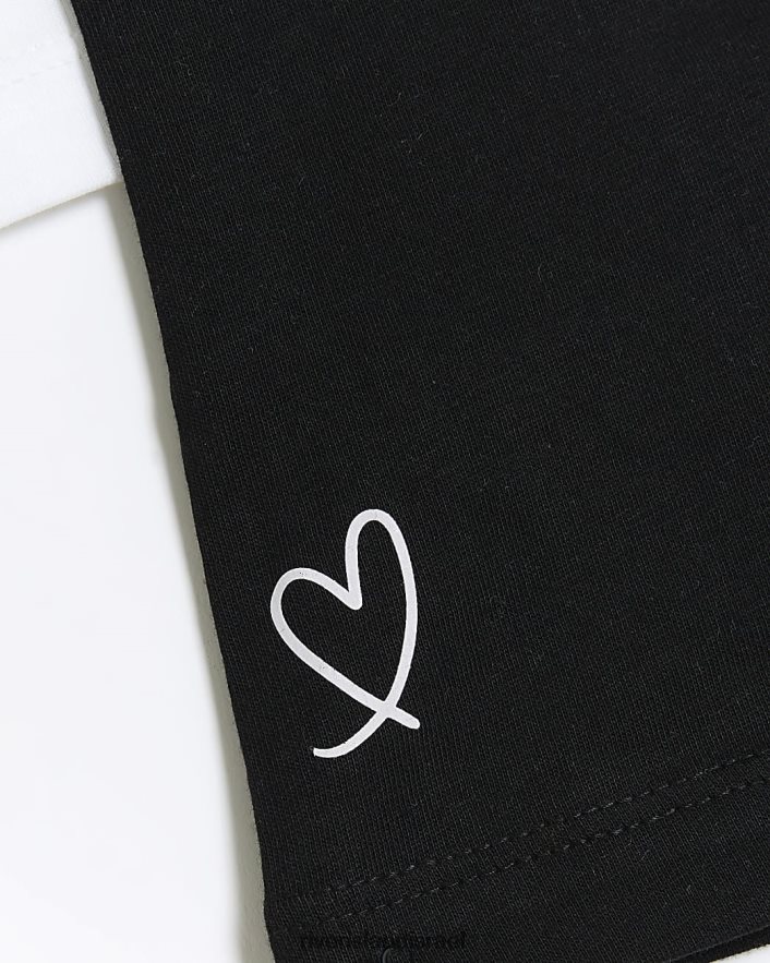 אביזרים River Island גופיה ותחתונים 10 מארז שָׁחוֹר בנות BDZ4086465