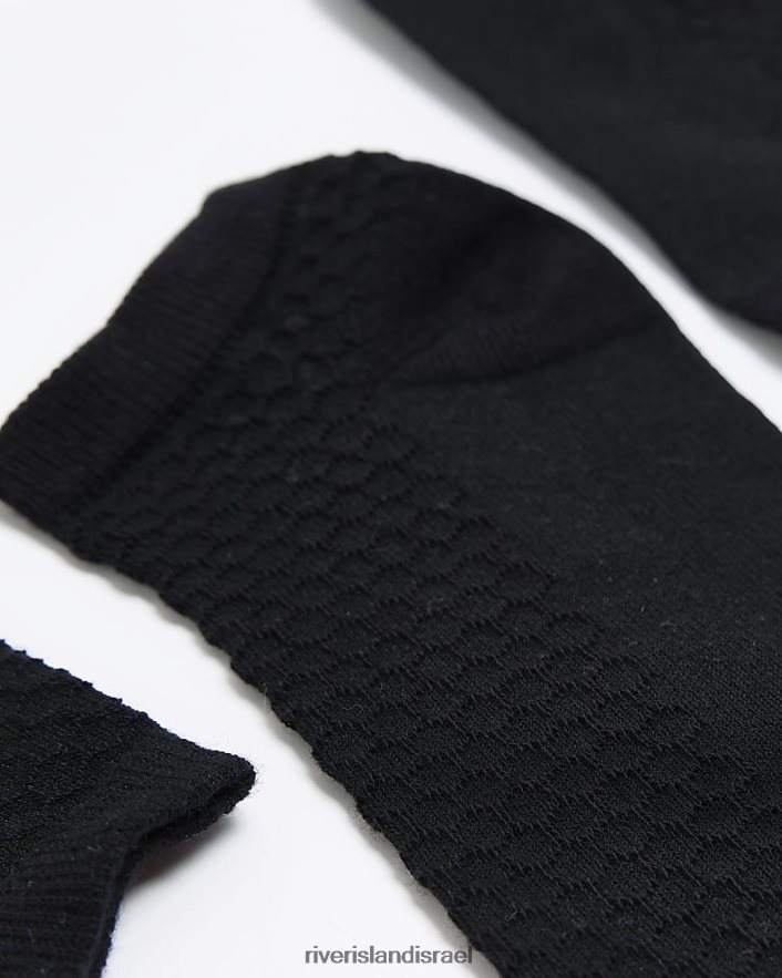 אביזרים River Island חלת דבש גרבי מאמן 2 מארז שָׁחוֹר נשים BDZ4081588