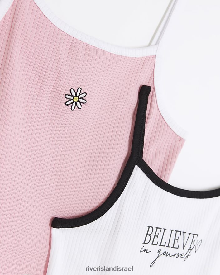 לבוש River Island חבילה 2 גרגרת קאמי מצולעת וָרוֹד בנות BDZ4083386