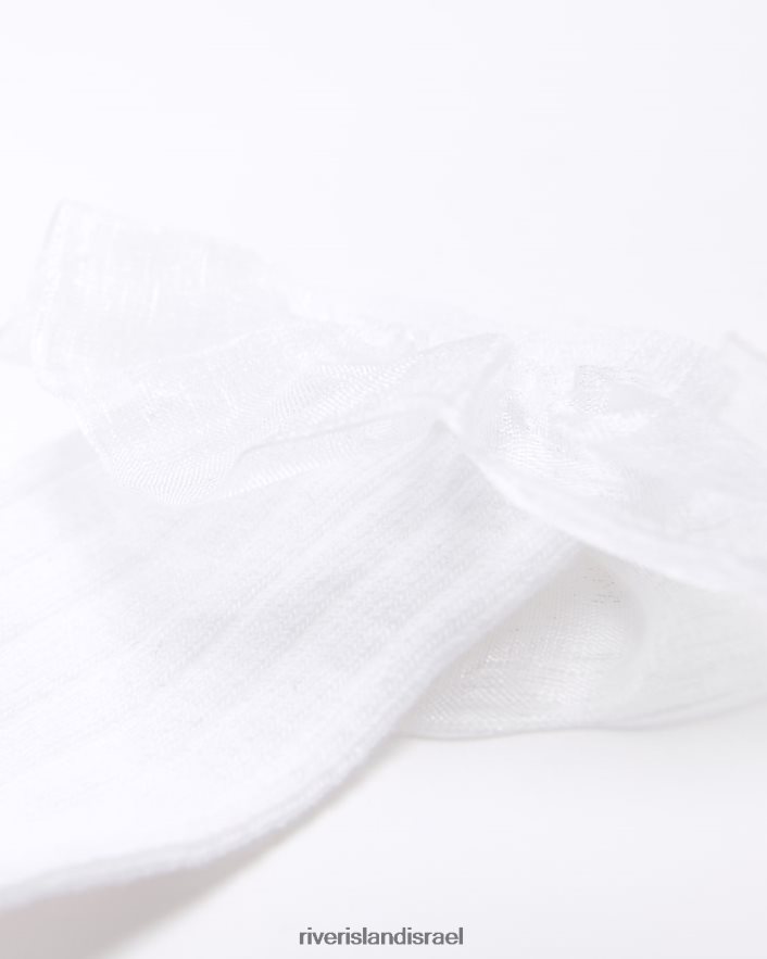 אביזרים River Island מג גרבי סלסול 2 חבילה לבן בנות BDZ4083616