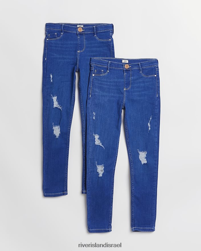 לבוש River Island חבילה 2 של ג'ינס g rip molly כְּחוֹל בנות BDZ4086385
