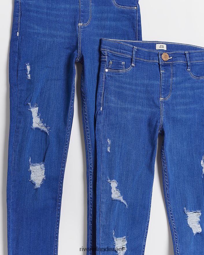 לבוש River Island חבילה 2 של ג'ינס g rip molly כְּחוֹל בנות BDZ4086385