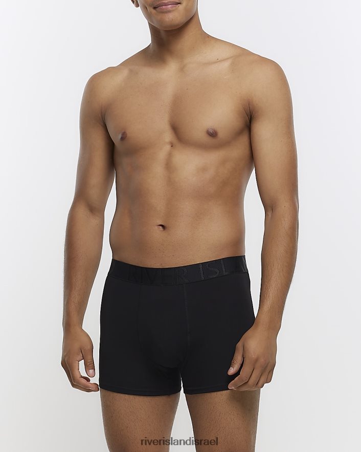 אביזרים River Island מארז בהתאמה רגילה של 4 תא מטען שָׁחוֹר גברים BDZ4082673