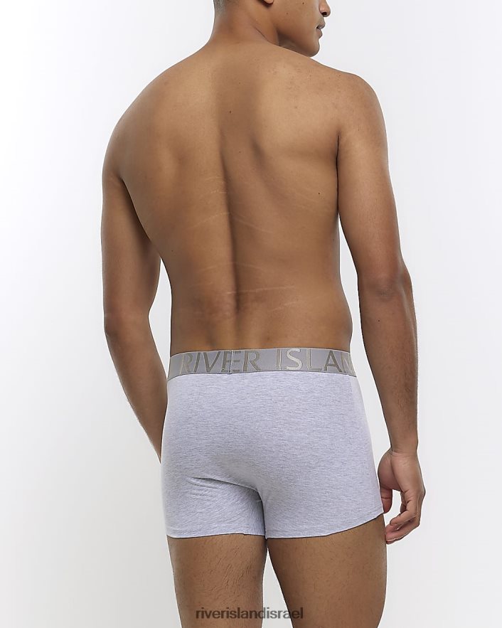 אביזרים River Island מארז בהתאמה רגילה של 4 תא מטען אפור גברים BDZ4082675