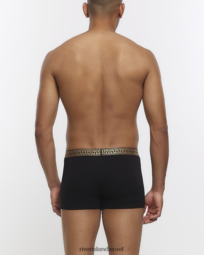 אביזרים River Island חבילה גיאומטרית של 4 תא מטען שָׁחוֹר גברים BDZ4082680