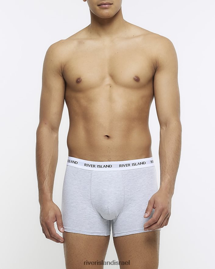 אביזרים River Island מארז בהתאמה רגילה של 4 גזעי צלעות אפור גברים BDZ4082888