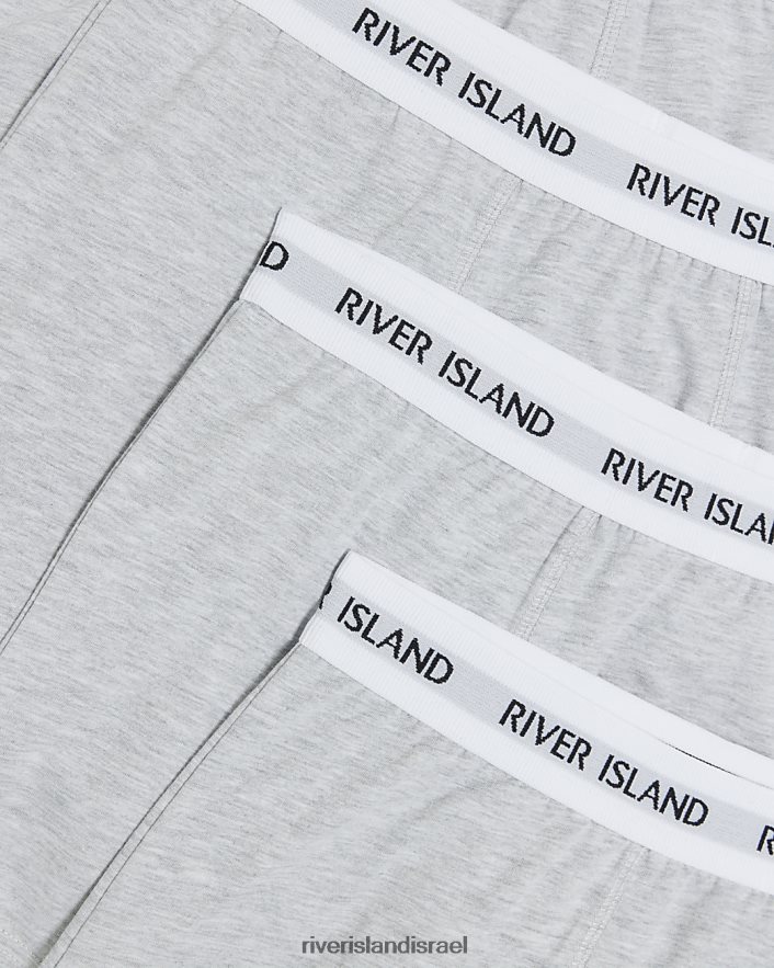 אביזרים River Island מארז בהתאמה רגילה של 4 גזעי צלעות אפור גברים BDZ4082888