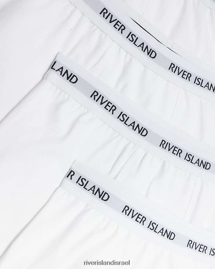 אביזרים River Island מארז בהתאמה רגילה של 4 גזעי צלעות לבן גברים BDZ4082890