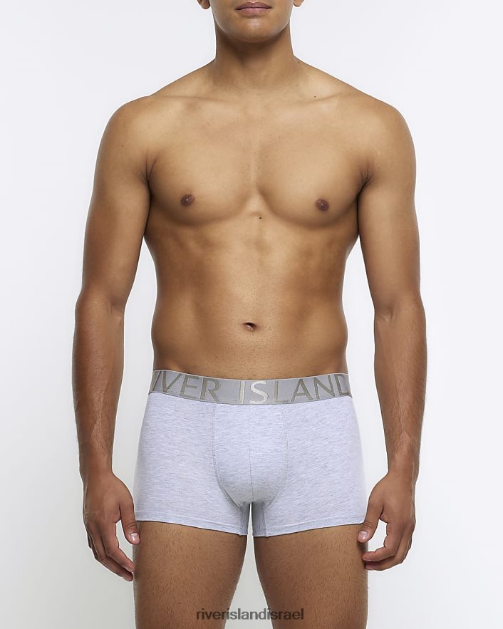 אביזרים River Island מארז בהתאמה רגילה של 4 תא מטען ri אפור גברים BDZ4082671