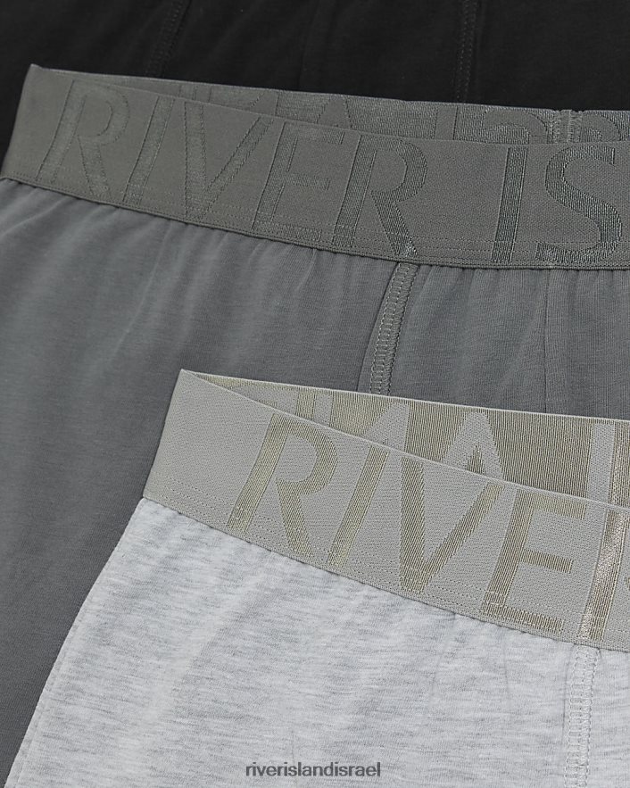 אביזרים River Island מארז בהתאמה רגילה של 4 תא מטען ri אפור גברים BDZ4082671