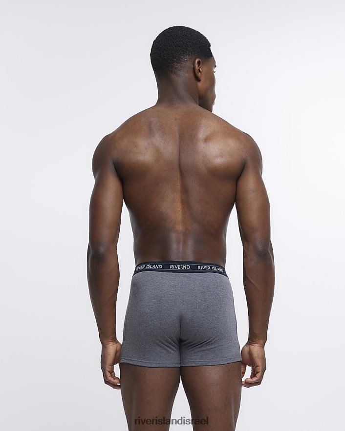 אביזרים River Island מארז של 4 בוקסר ri אפור גברים BDZ4083094