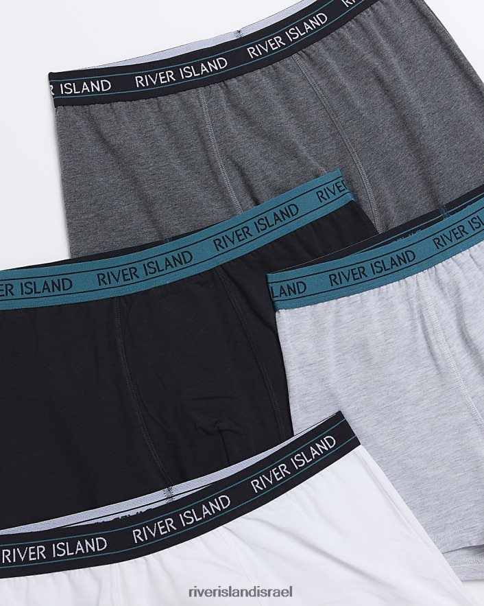 אביזרים River Island מארז של 4 בוקסר ri אפור גברים BDZ4083094