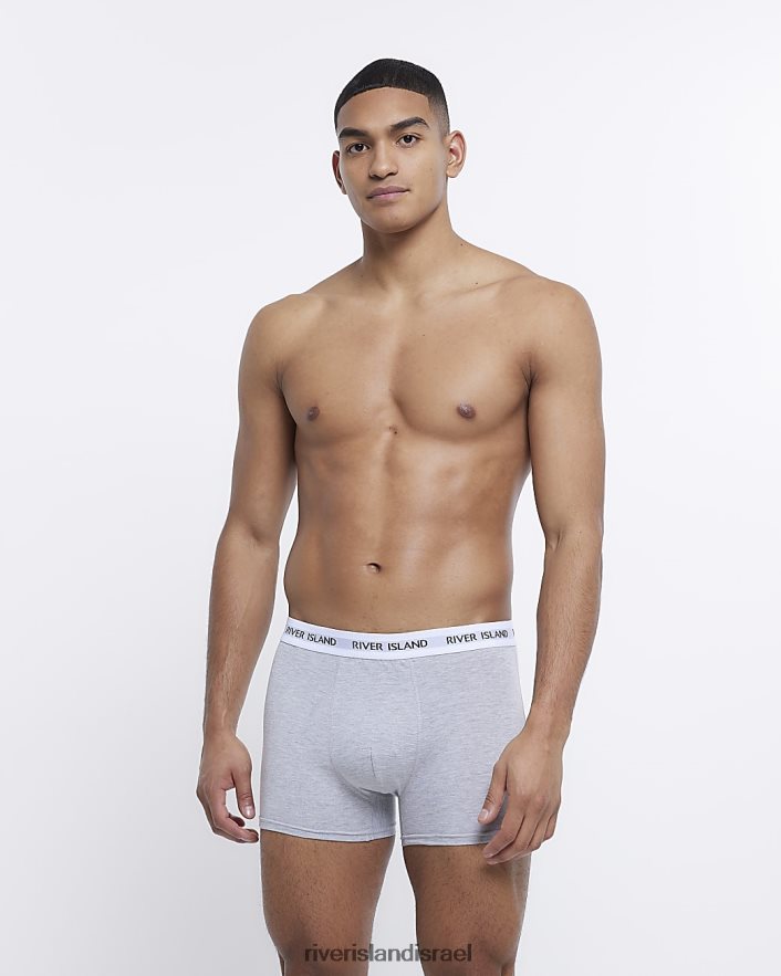 אביזרים River Island מארז של 4 בוקסר ri אפור גברים BDZ4083095