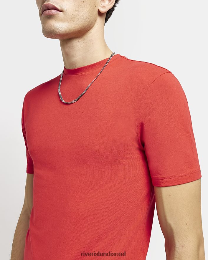 לבוש River Island מארז של 5 חולצות בכושר שריר אָדוֹם גברים BDZ4082429