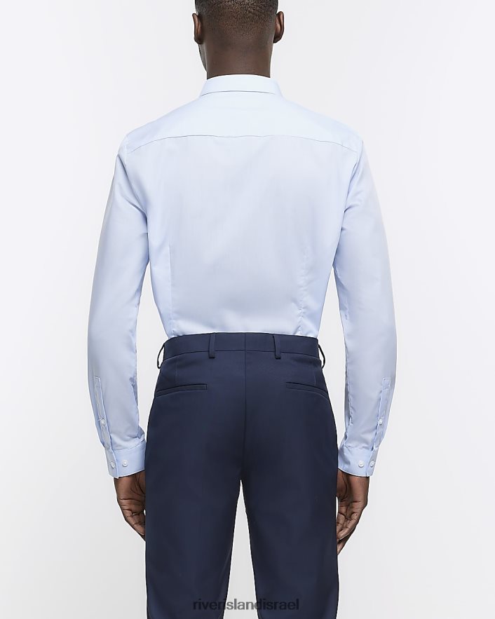 לבוש River Island חבילת סלים בכושר של 5 חולצות חכמות כְּחוֹל גברים BDZ4083061