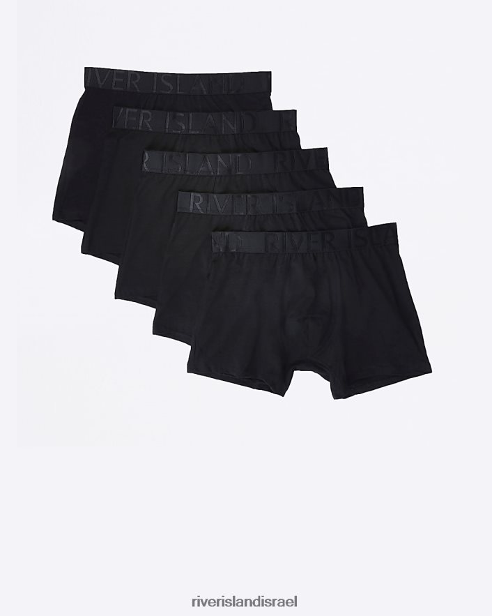 אביזרים River Island מארז גדול וגבוה של 5 בוקסר רי שָׁחוֹר גברים BDZ4085989