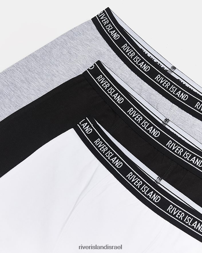 אביזרים River Island מכנסי בוקסר מונוכרום 5 מארז אפור בנים BDZ4086945