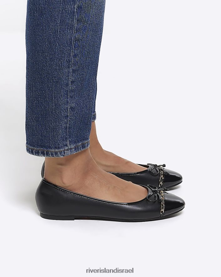 הַנעָלָה River Island נעלי בלט קשת שָׁחוֹר נשים BDZ4081017