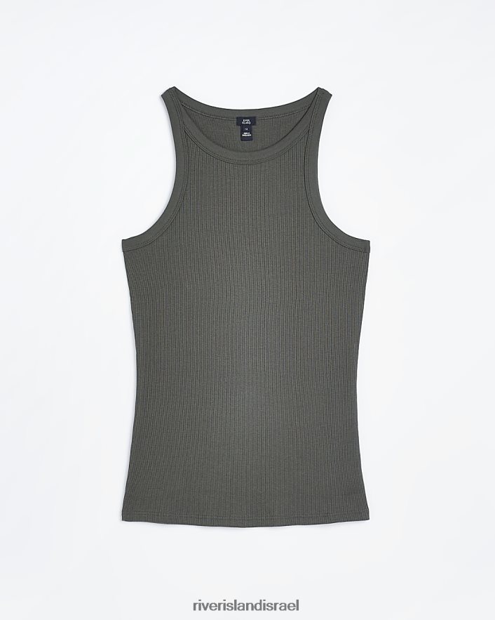 לבוש River Island חלק עליון של אפוד רייסר מצולע חָקִי נשים BDZ408101