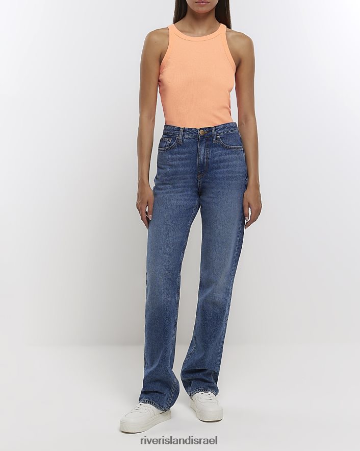 לבוש River Island עליונית של אפוד רייסר תפוז נשים BDZ408103