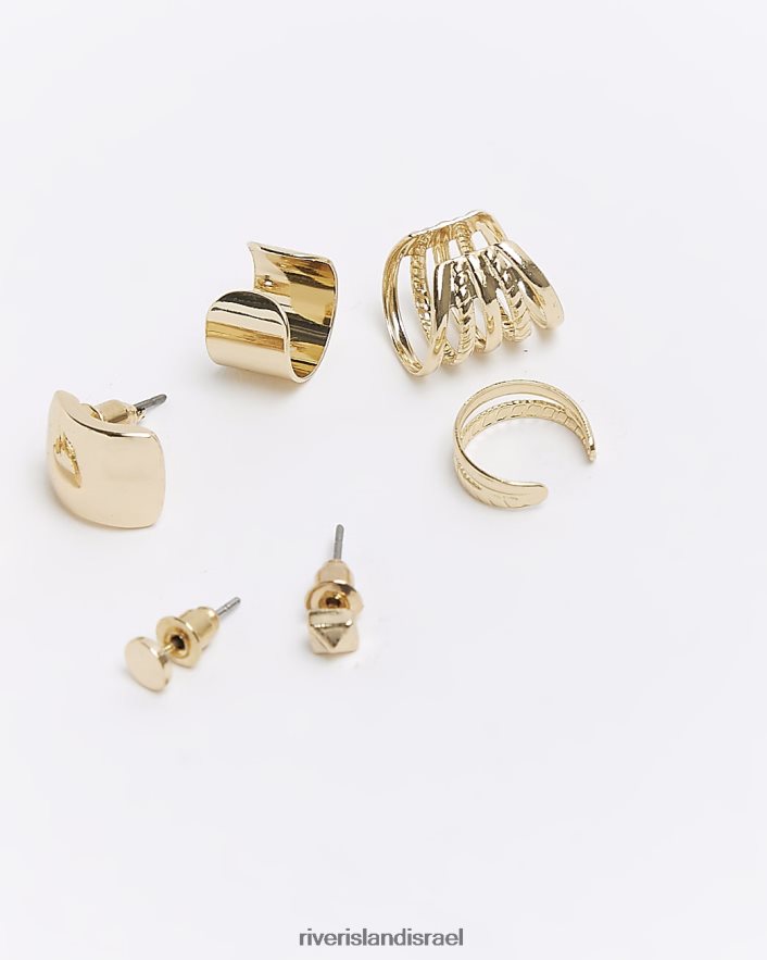 אביזרים River Island אזיקי אוזניים ועגילים צמודים רב חבילה זהב נשים BDZ4081052