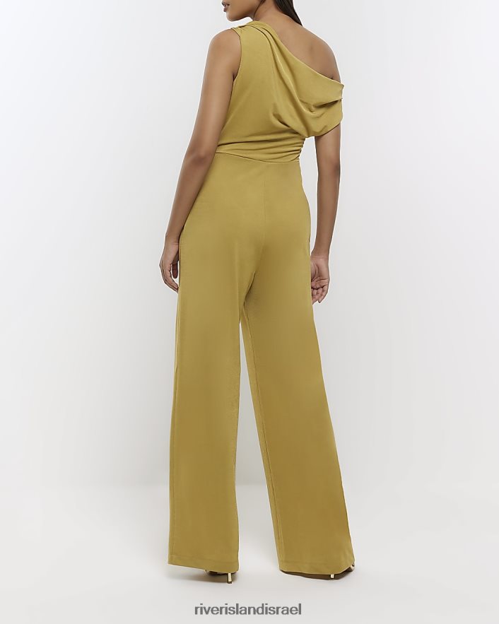 לבוש River Island סרבל וילון אוף כתף ירוק נשים BDZ4081076