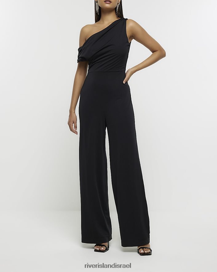 לבוש River Island סרבל וילון אוף כתף שָׁחוֹר נשים BDZ4081077