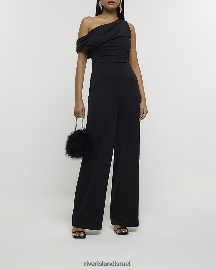 לבוש River Island סרבל וילון אוף כתף שָׁחוֹר נשים BDZ4081077