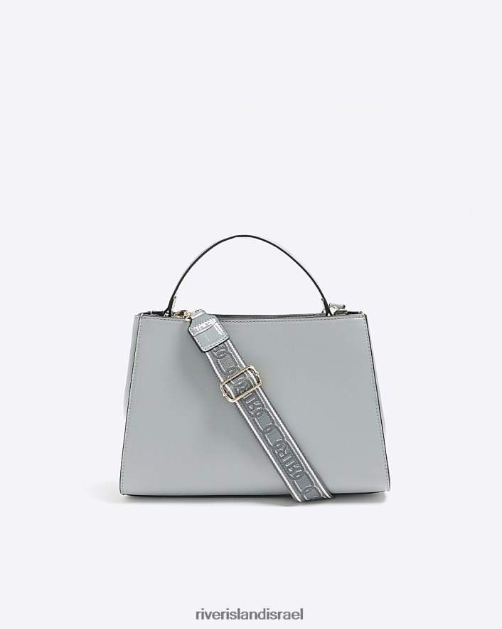 אביזרים River Island תיק עם בולטות קרוק אפור נשים BDZ4081085