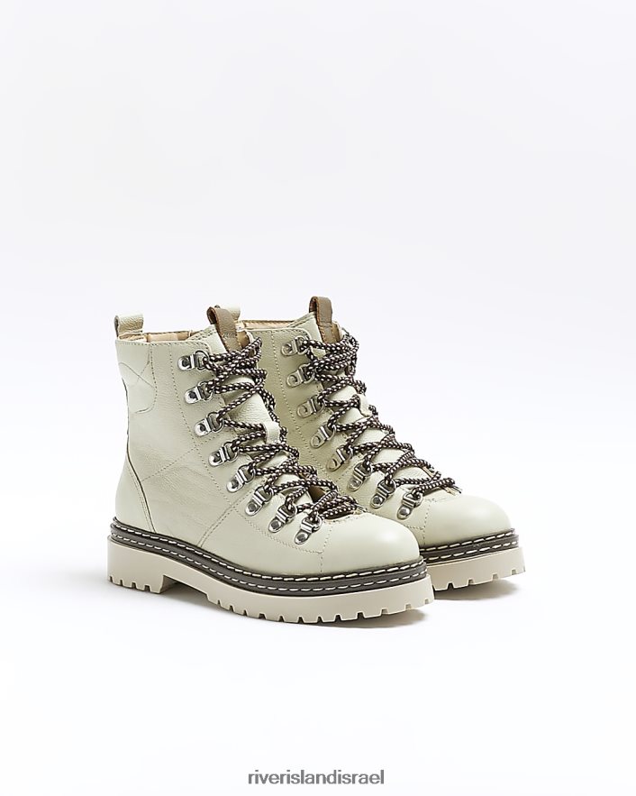 הַנעָלָה River Island נעלי מטיילים מעור קרם נשים BDZ4081088