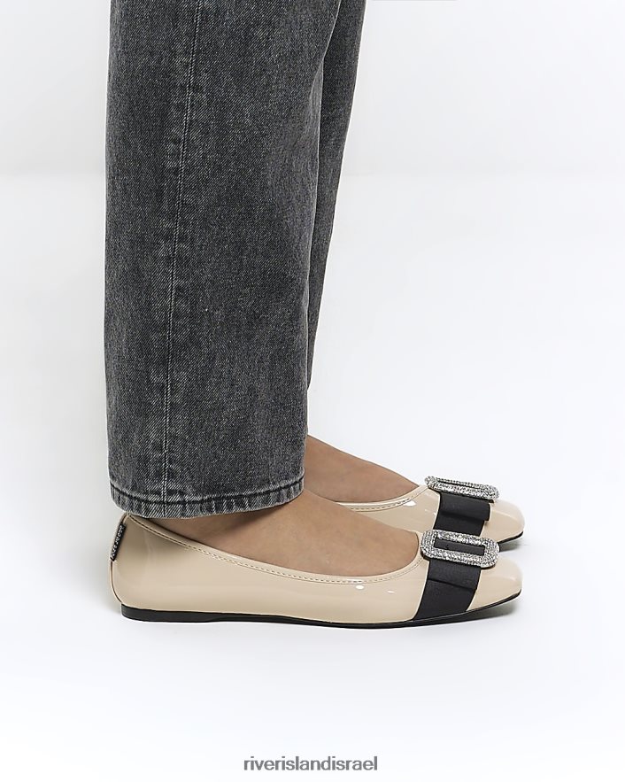 הַנעָלָה River Island נעלי בלט מעוטרות בז' נשים BDZ4081132