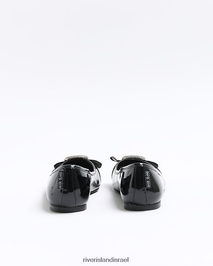 הַנעָלָה River Island נעלי בלט מעוטרות שָׁחוֹר נשים BDZ4081133