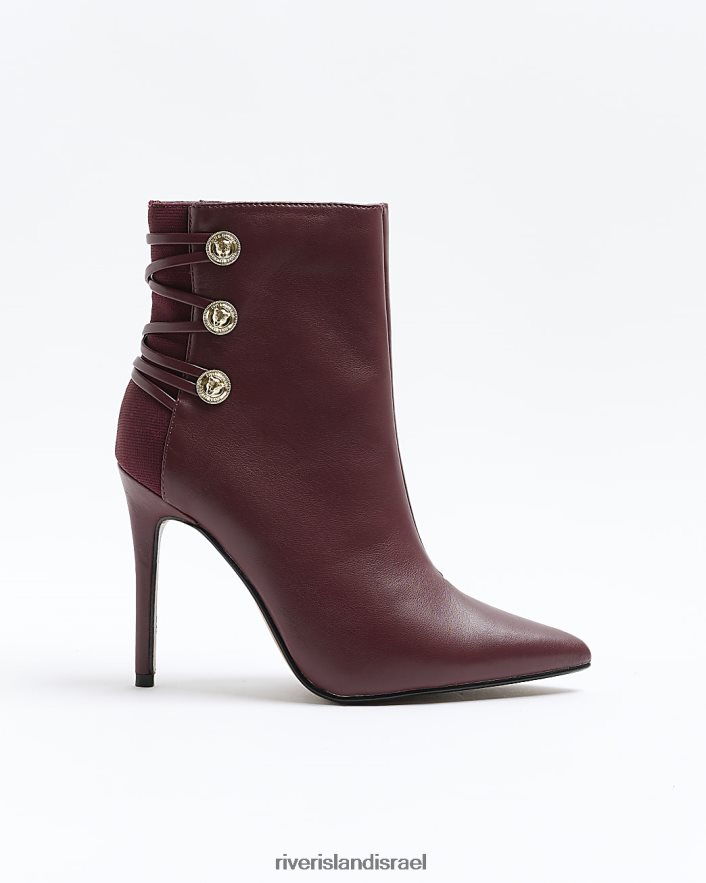 הַנעָלָה River Island לקשור מגפיים עם עקב אָדוֹם נשים BDZ4081142