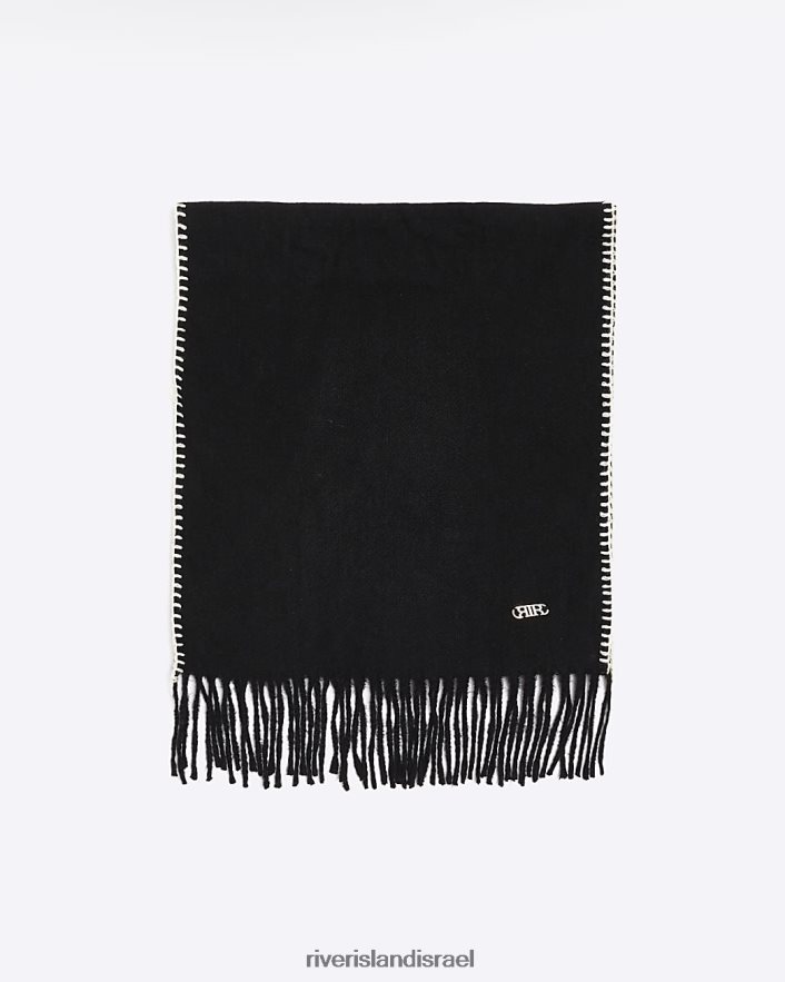 אביזרים River Island צעיף פרט תפר שָׁחוֹר נשים BDZ4081159