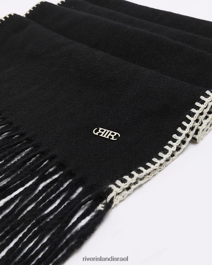 אביזרים River Island צעיף פרט תפר שָׁחוֹר נשים BDZ4081159