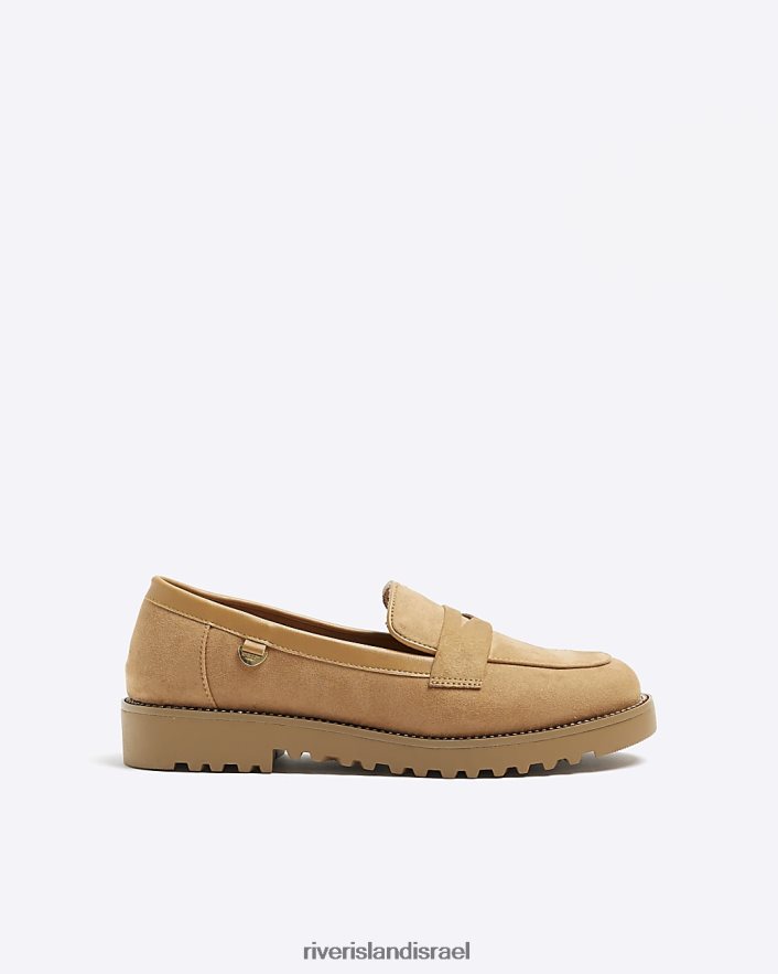 הַנעָלָה River Island נעלי יהלומים בגזרה רחבה בז' נשים BDZ4081168