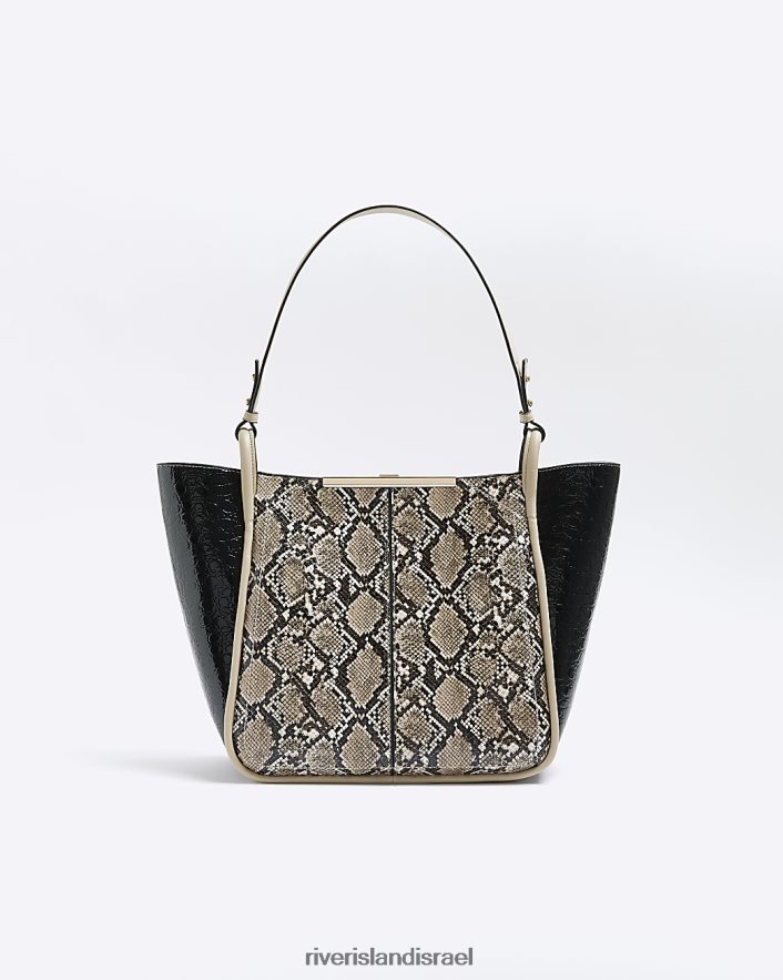 אביזרים River Island תיק קניות בהדפס בעלי חיים חום נשים BDZ4081180