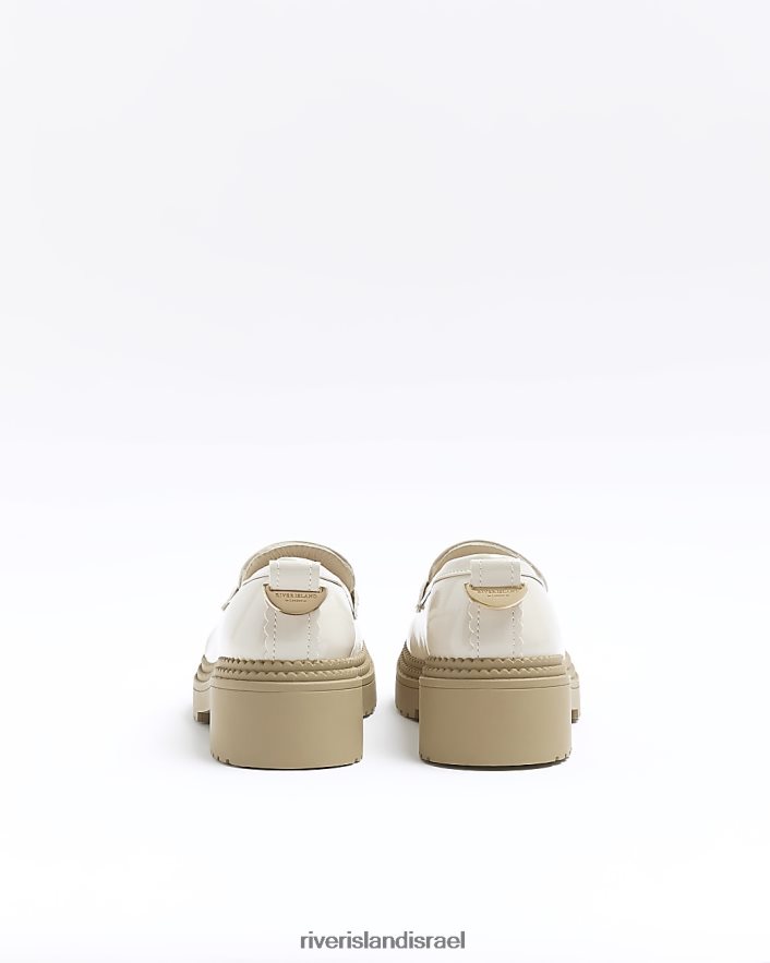 הַנעָלָה River Island פטנט נעלי לופרס שמנמנות בז' נשים BDZ4081190