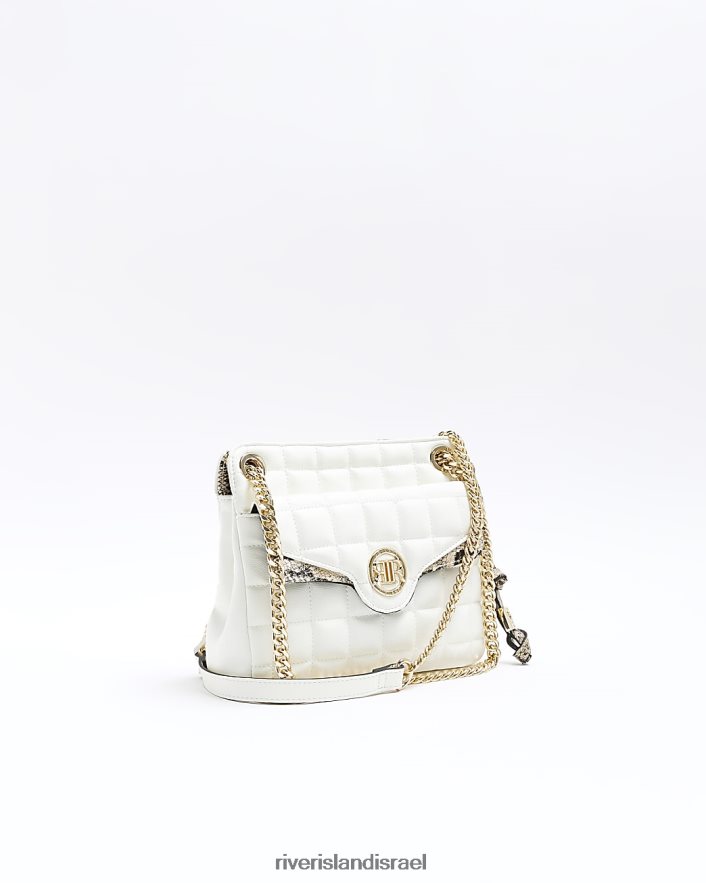 אביזרים River Island תיק כתף מרופד לבן נשים BDZ4081224
