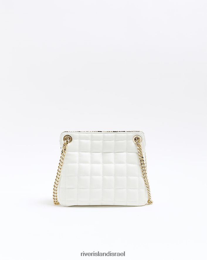 אביזרים River Island תיק כתף מרופד לבן נשים BDZ4081224