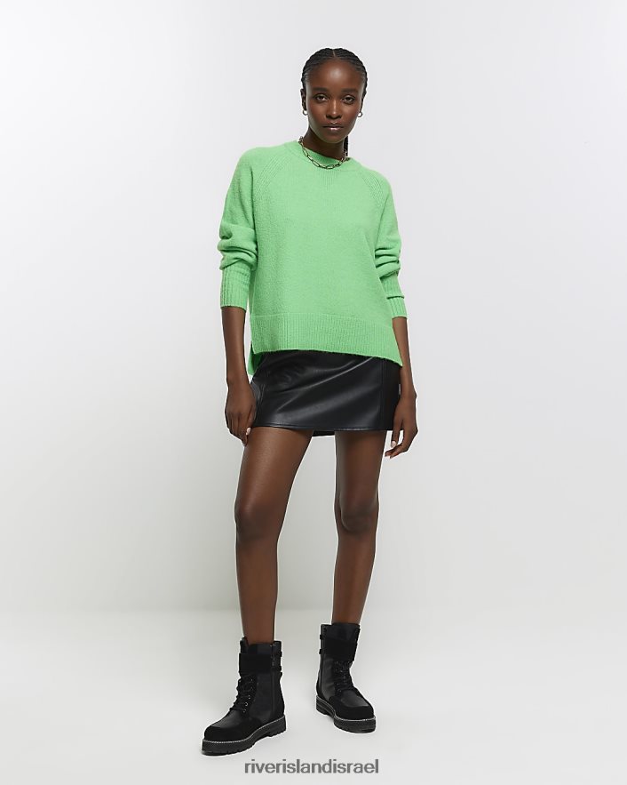 לבוש River Island מגשר סרוג ירוק נשים BDZ408122