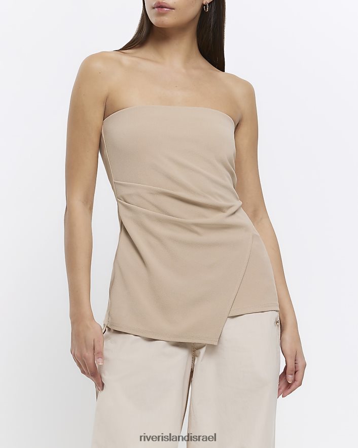 לבוש River Island חלק עליון א-סימטרי בנדו אֶבֶן נשים BDZ4081260