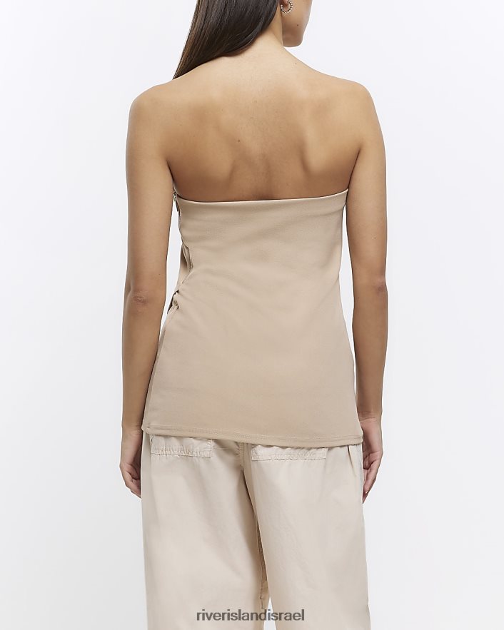 לבוש River Island חלק עליון א-סימטרי בנדו אֶבֶן נשים BDZ4081260
