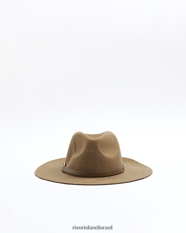 אביזרים River Island כובע פדורה בתערובת צמר בז' נשים BDZ4081272