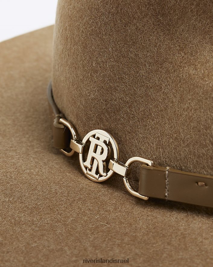 אביזרים River Island כובע פדורה בתערובת צמר בז' נשים BDZ4081272