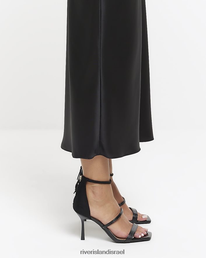 הַנעָלָה River Island סנדלי עקב סגורים מאחור שָׁחוֹר נשים BDZ4081315