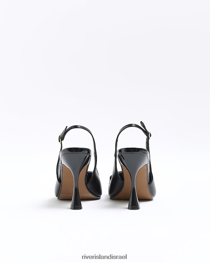 הַנעָלָה River Island נעלי מגרש עם עקבים של שרשרת שָׁחוֹר נשים BDZ4081321