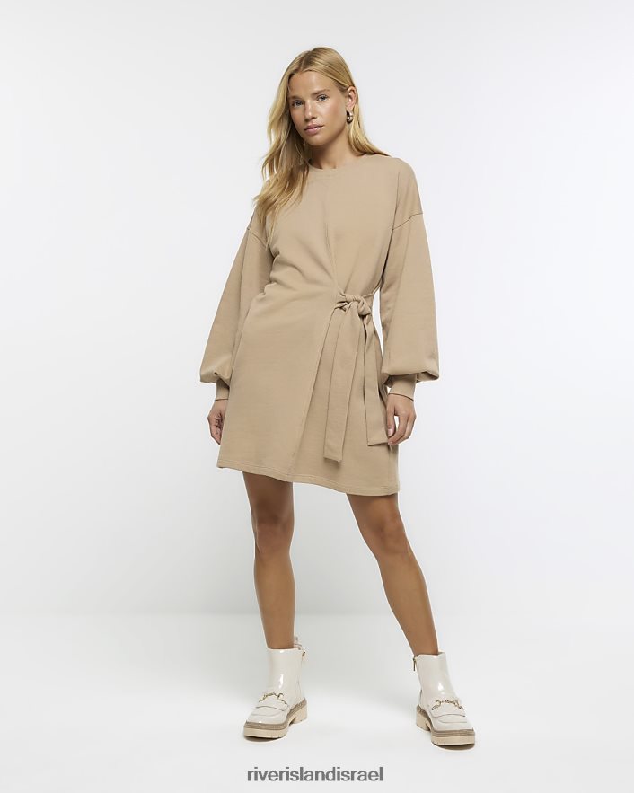 לבוש River Island שמלת מיני זיעה עניבה בצד אֶבֶן נשים BDZ408133
