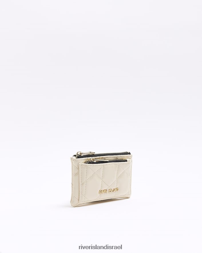 אביזרים River Island נרתיק רוכסן מרופד קרם נשים BDZ4081352